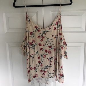 American eagle, cream floral top